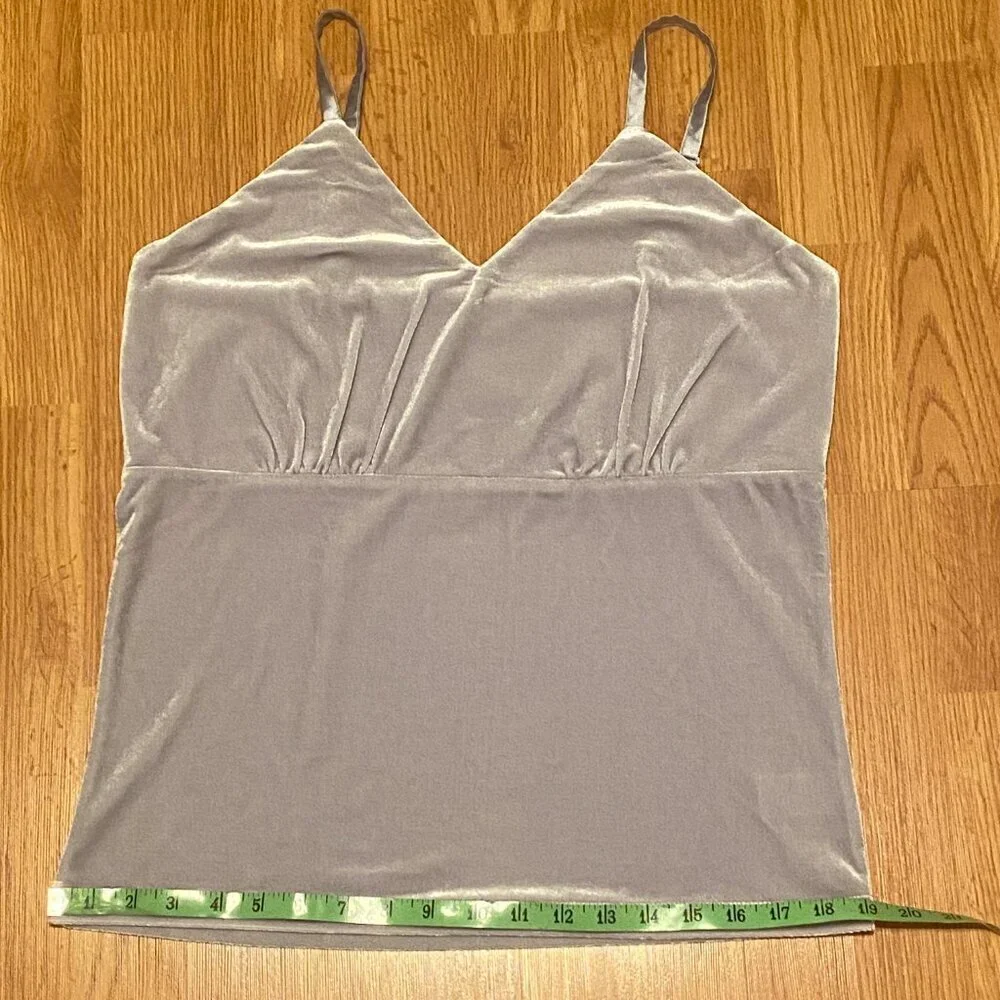 Chadwick's Collection Grey Velvet Camisole Tank Top Festive Women's Size (L) - Picture 8 of 8
